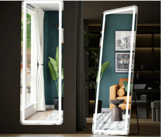Modern Full-Length LED Mirror with 3-Color Lighting – Premium Nano Glass (Multiple Sizes)