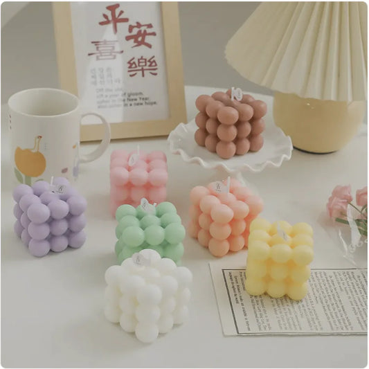 Geometric Aromatherapy Decorative Candle – Minimalist Design