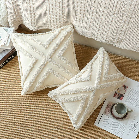 Tassel Tufted Decorative Cushion