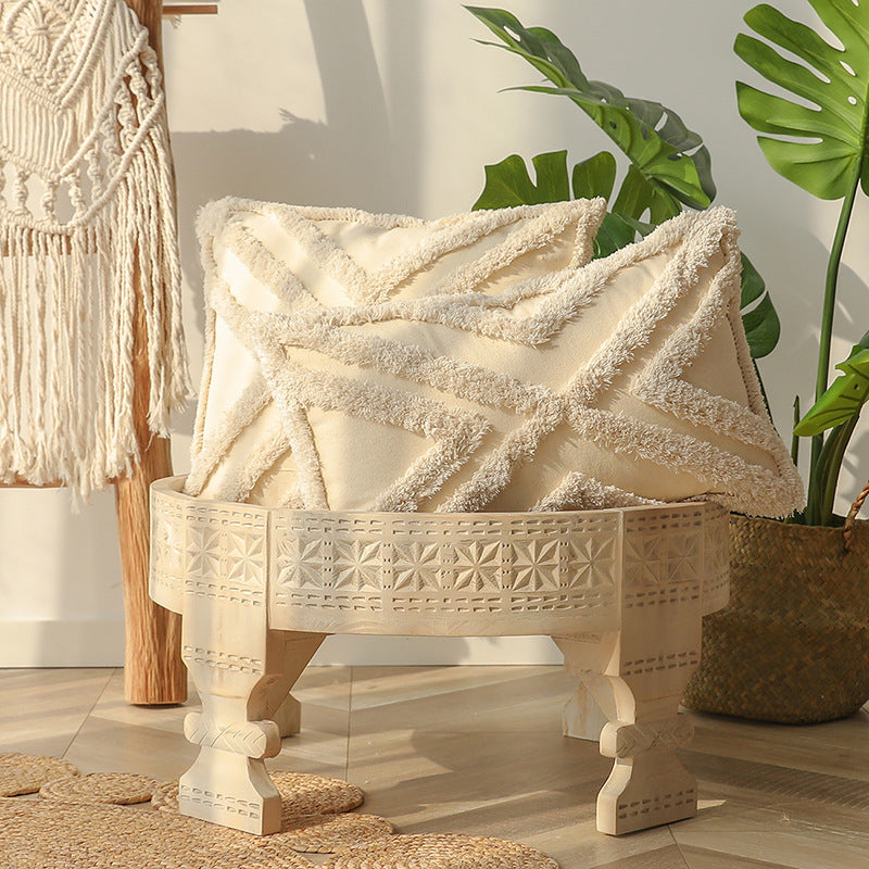 Tassel Tufted Decorative Cushion