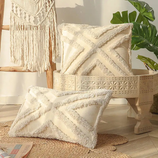 Tassel Tufted Decorative Cushion